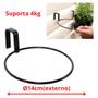 Imagem de kit 05 Suporte Anel Raiz 14 cm Treliça Para Vaso de Flor Planta horta vertical Auto Irrigável