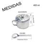 Imagem de Kit 06 Açucareiro Inox Com Colher Para Sua Cozinha 250Ml