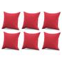 Imagem de Kit 06 Almofadas Decorativa Quadrada Lih 45x45cm Cheia com Enchimento material sintético Vermelho - Ahazzo Móveis