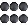 Imagem de Kit 06 Assentos Redondo Banqueta Cadeira Estofados Poltronas H02 Corano Preto 39 cm - Lyam Decor