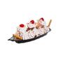 Imagem de Kit 06 Barca Barco Para Açaí Sushi Sashimi Bandeja 22 Preto