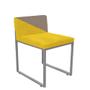 Imagem de Kit 06 Cadeira Office Lee Duo Sala de Jantar Industrial Ferro Prata Suede Amarelo e Bege - Ahz Móveis