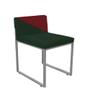 Imagem de Kit 06 Cadeira Office Lee Duo Sala de Jantar Industrial Ferro Prata Suede Verde e Vermelho - Ahz Móveis