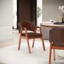 Imagem de Kit 06 Cadeiras de Jantar e Living Anisha Estofada material sintético Whisky - Desk Design