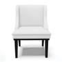 Imagem de Kit 06 Cadeiras de Jantar Liz material sintético Branco Base Fixa Madeira Preto - D'Rossi
