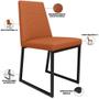Imagem de Kit 06 Cadeiras Decorativas Estofada Para Sala de Jantar Dafne L02 Tecido Terracota -LyamDecor