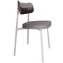Imagem de Kit 06 Cadeiras Estofada Para Sala de Jantar Astrid Branco C01 Linho Cinza material sintético Café - Lyam Decor