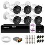 Imagem de Kit 06 Câmeras Intelbras HD 720p VHD 3130 B G6 DVR Intelbras MHDX 1308 8 Canais HD Interno WD Purple 1TB