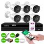 Imagem de Kit 06 Câmeras Intelbras HD 720p VHD 3130 B G6 DVR Intelbras MHDX 1308 8 Canais HD Interno WD Purple 1TB