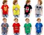 Imagem de Kit 06 Camisetas Infantil Personagens Manga Curta