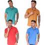 Imagem de Kit 06 Camisetas Masculina Polo Fio 30.1 Cardada  Algodão