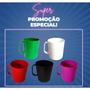 Imagem de Kit 06 Canecas Plásticas com Alça Cor Sortida Escolar 400ml