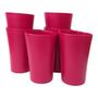 Imagem de Kit 06 Copos Plastico Duro Resistente Bebidas 400ml Vermelho