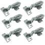Imagem de Kit 06 Dobradiça Curva Inox Amortecedor Click Móveis Portas
