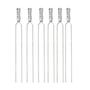 Imagem de Kit 06 Peças Espeto Churrasco Aço Inox Duplo  85 Cm Cabo Madeira Revestido Alumínio