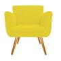 Imagem de Kit 06 Poltrona Cadeira Cloe Decorativa Recepção Sala De Estar Suede Amarelo - DAMAFFÊ MÓVEIS