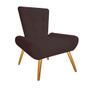 Imagem de Kit 06 Poltrona Cadeira Decorativa Nani Sala de Estar Recepção Escritório Suede Marrom - Damaffê Móveis