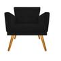 Imagem de Kit 06 Poltrona Cadeira Mind Decorativa Recepção Sala De Estar Suede Preto - DAMAFFÊ MÓVEIS