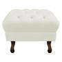 Imagem de Kit 06 Puff Retrô Capitonê Decorativo  Pé em Madeira Sala de Estar Recepção Escritório Suede Bege - KDAcanto Móveis