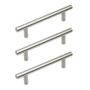 Imagem de Kit 06 Puxadores Haste Inox Polido Redondo 128mm  Armários
