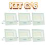 Imagem de Kit 06 Refletores Taschibra TR LED 50 Slim 50W Branco