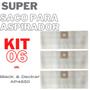 Imagem de Kit 06 Saco Aspirador De Pó Black+Decker Descartável AP4850