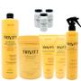 Imagem de Kit 06 Salão Trivitt Shampoo Masc. Cond. Leavein, Térmico e Ampolas