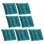 Imagem de Kit 07 Almofada Para Poltrona Costela com Enchimento Suede Azul Turquesa - Ahazzo Móveis