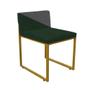 Imagem de Kit 07 Cadeira Office Lee Duo Sala de Jantar Industrial Ferro Dourado Suede Verde e Cinza - Ahz Móveis