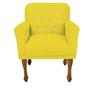 Imagem de Kit 07 Poltrona Cadeira Decorativa  Mona com Strass Sala de Estar Recepção Escritório material sintético Amarelo - Damaffê Móveis