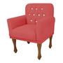 Imagem de Kit 07 Poltrona Cadeira Decorativa  Mona Luxo com Strass Sala de Estar Recepção Escritório Suede Vermelho - Damaffê Móveis