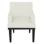Imagem de Kit 07 Poltrona Cadeira Decorativa  Vitória Pés Madeira Sala de Estar Recepção Escritório Consultório material sintético Bege - Damaffê Móveis