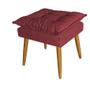 Imagem de Kit 07 Puff Puf Banqueta Opala Para Quarto Sala Recepção Suede Vermelho - Ninho Decor