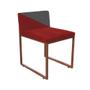 Imagem de Kit 08 Cadeira Office Lee Duo Sala de Jantar Industrial Ferro Bronze Sintético Vermelho e Cinza - Ahz Móveis