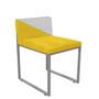 Imagem de Kit 08 Cadeira Office Lee Duo Sala de Jantar Industrial Ferro Cinza material sintético Amarelo e Branco - Ahz Móveis