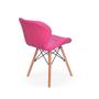 Imagem de Kit 08 Cadeiras Charles Eames Eiffel Slim Wood Estofada - Rosa