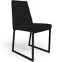 Imagem de Kit 08 Cadeiras Decorativas Estofada Para Sala de Jantar Dafne L02 Corano Preto -LyamDecor