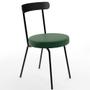 Imagem de Kit 08 Cadeiras Decorativas Estofada Para Sala De Jantar Haia Sintético Verde Musgo - Lyam Decor