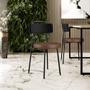 Imagem de Kit 08 Cadeiras Decorativas Estofada Para Sala Jantar Barcelona L02 material sintético Preto Marrom - Lyam