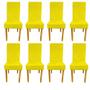 Imagem de Kit 08 Cadeiras Luxo Mila Sued Amarelo - D'Classe Decor