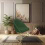 Imagem de Kit 08 Cadeiras Poltrona de Jantar Bela Suede Verde Base Metálica Industrial Dourado - Pallazio