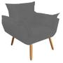 Imagem de Kit 08 Poltrona Cadeira Decorativa  Opala Sala de Estar Recepção Consultório Escritório material sintético Cinza - Damaffê Móveis