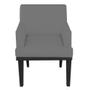 Imagem de Kit 08 Poltrona Cadeira Decorativa  Vitória Pés Madeira Sala de EstarEstar Recepção Escritório Suede Cinza - KDAcanto Móveis