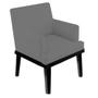 Imagem de Kit 08 Poltrona Cadeira Decorativa  Vitória Pés Madeira Sala de EstarEstar Recepção Escritório Suede Cinza - KDAcanto Móveis