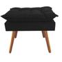 Imagem de Kit 08 Puff Opala decorativo  Pés em Madeira Sala de Estar Recepção Consultório material sintético Preto - Damaffê Móveis