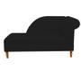 Imagem de Kit 08 Recamier  Decorativa  Judi Pé em Madeira  2 Lugares Sala de Estar Recepção Escritório Suede Preto - KDAcanto Móveis