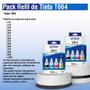 Imagem de Kit 08 Refil de tintas T664 para impressora tank L575, L1300, L395