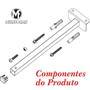 Imagem de KIT 08 Suportes Haste De Refletor Led Parede Fachada Banner Base L Curva 100 Cm