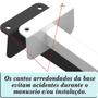 Imagem de KIT 08 Suportes Haste De Refletor Led Parede Fachada Banner Base L Curva 40 Cm