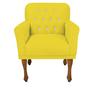 Imagem de Kit 09 Poltrona Cadeira Decorativa  Mona com Strass Sala de Estar Recepção Escritório Suede Amarelo - Damaffê Móveis
